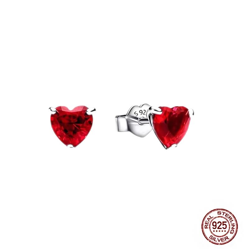Hoop Earrings for Women Sparkling Pave CZ Heart-shaped Series Round Love Fit Original Wedding Drop Earring Jewelry
