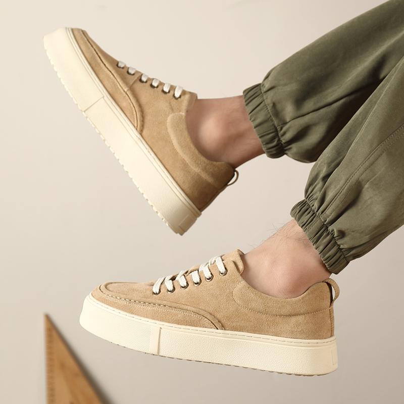 Fashion Leather Fashion Men's Walking Shoes Lace-Up Men Casual Shoes New Business Flats Stylish Male Skate Footwear Outdoor Men Shoe