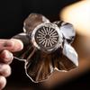 Kung Fu Tea Utensils - Glass Tea Cup Flower Infuser with Mesh Sifter & Strainer for Single Serve