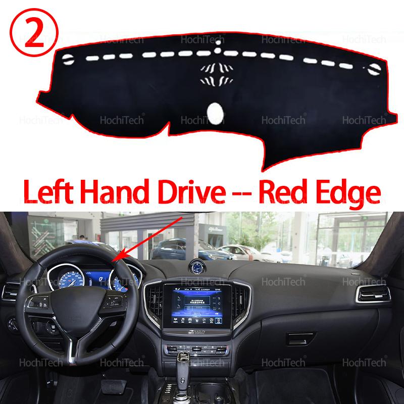 Car Dashboard Cover Avoid Light Pad Trument Platform Cover Mat Carpet For Maserati Ghibli M157 2014-2024 2016 2018