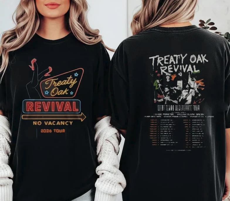 Treaty Oak Revival 2026 West Texas Degenerate Tour T-shirt Unisex T-Shirt M