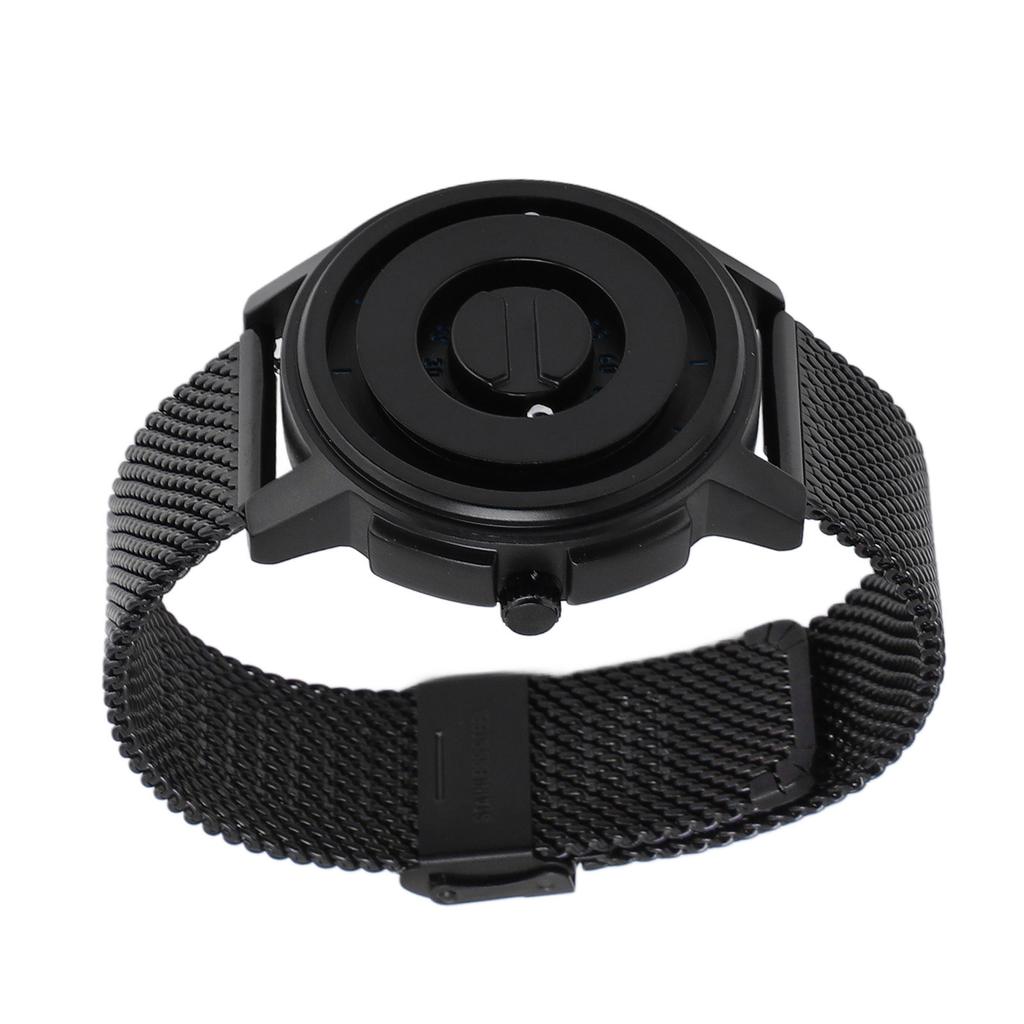 Magnetic Bead Floating Watch Stainless Steel Strap 30 Meter Waterproof Unique Pointer Design Unisex Quartz Watch Black