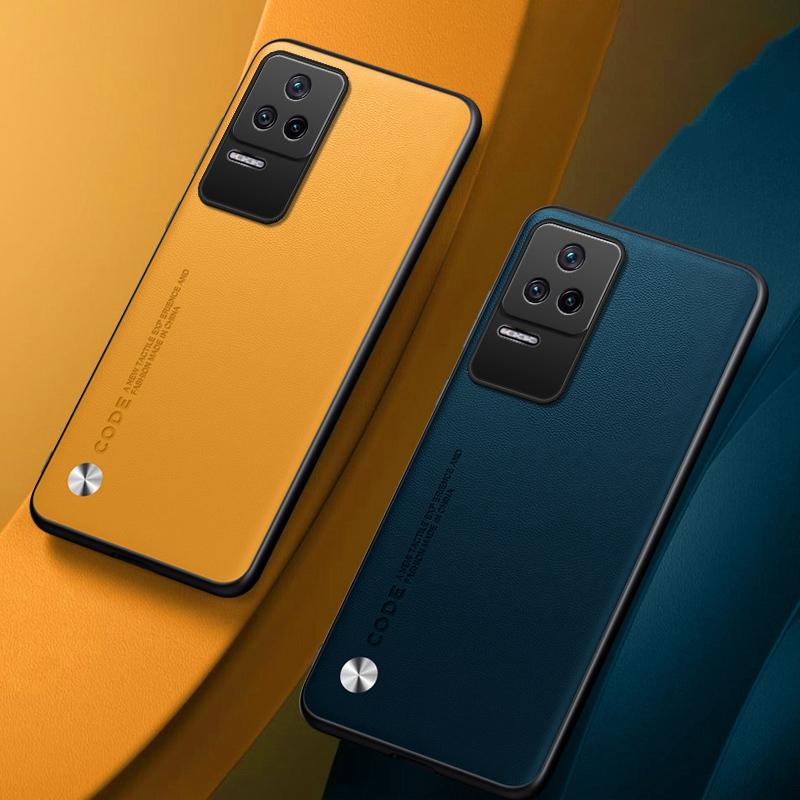 Luxury PU Leather Case For Xiaomi Poco F4 Matte Cover Silicone Shockproof Protection Phone Case For Redmi K40S K50 Pro Coque