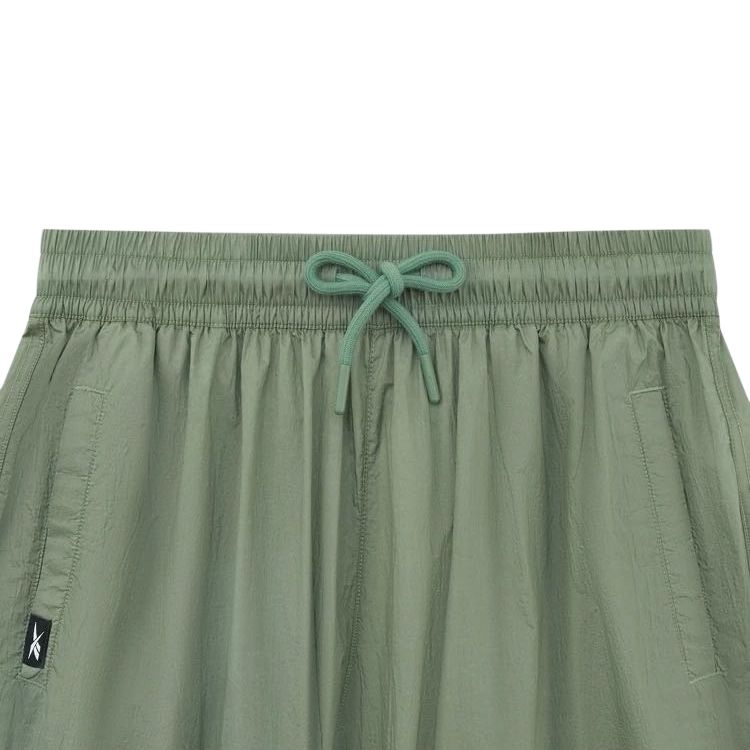 Reebok Retro Sports Breathable Comfortable Solid Color Mid Waist Drawstring Fitted Woven Casual Slim Cargo Pants Women pants 23RMS606WGL2