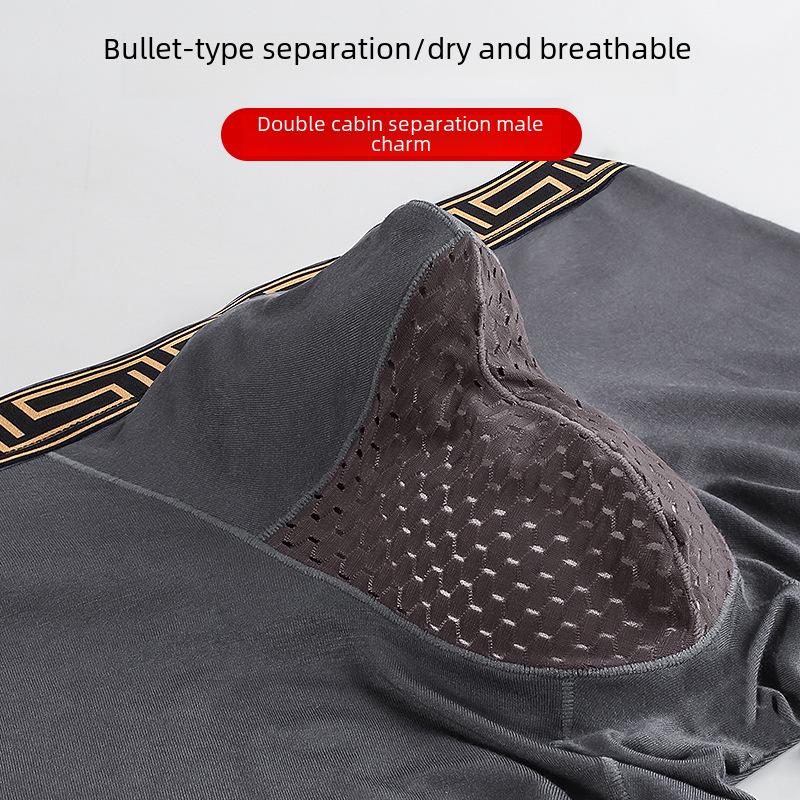 Men's Elephant Underwear, Ice Silk Breathable Mesh U-Convex Large Size Boxer Briefs