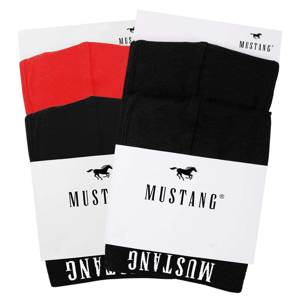 Mustang Bokserki Męskie 4 Sztuki Zestaw Bawełna Logo Kolor