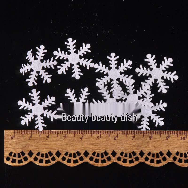 Mini White Snowflake Christmas Decoration Craft Materials (1-3cm)