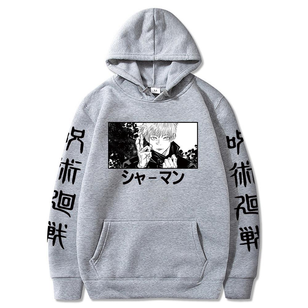 Japan Anime Hoodies Jujutsu Kaisen Satoru Gojo Graphic Oversized Sweatshirt Long Sleeves Hoodie Men Women Clothes