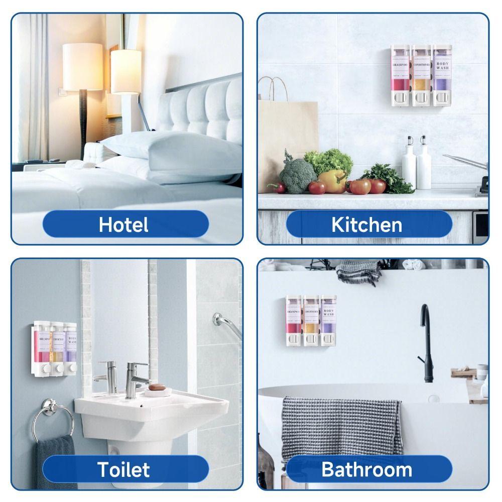 Wall Mounted Shower Soap Dispenser No Drill Conditioner Dispenser For Bathroom Hotel