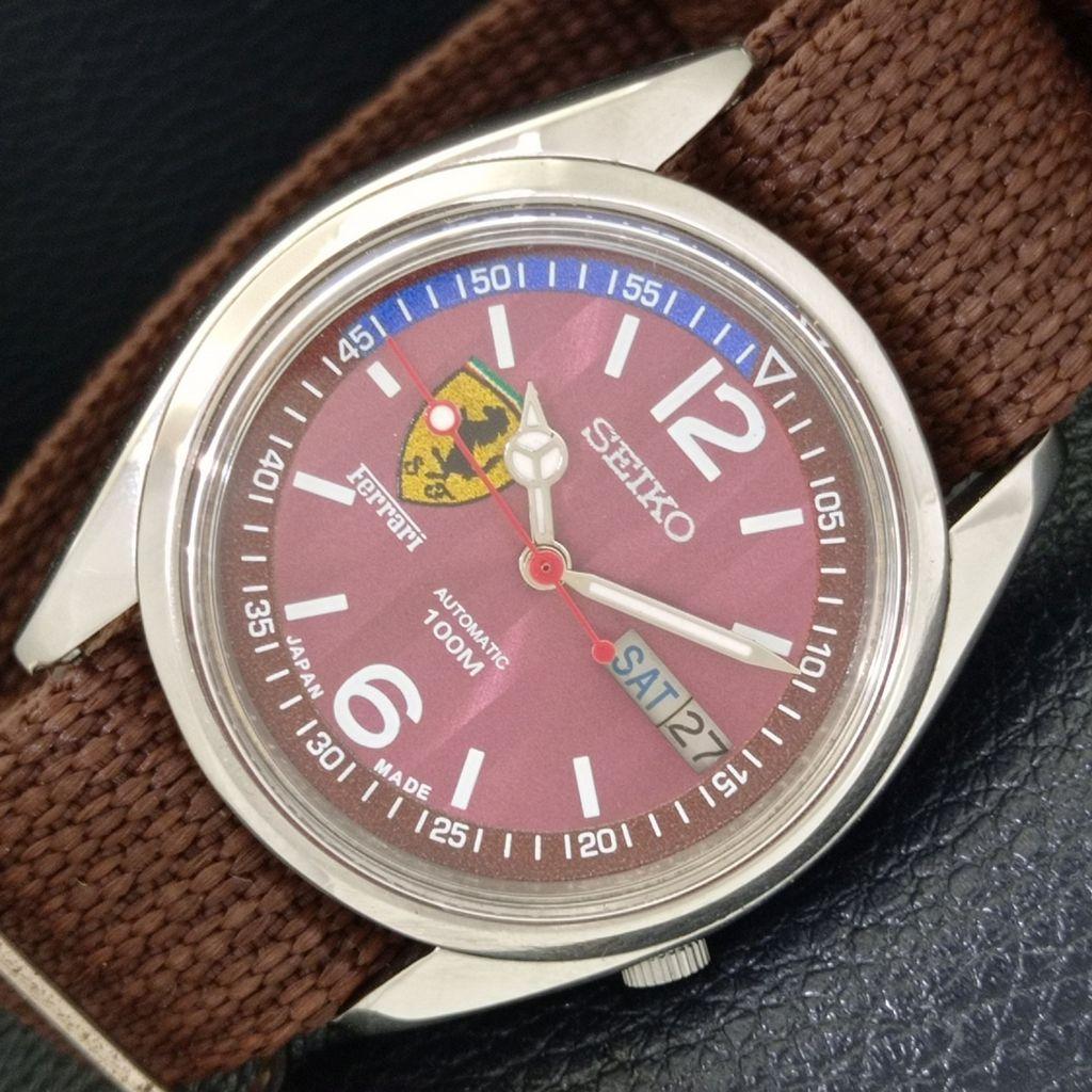 

ВИНТАЖНЫЕ МУЖСКИЕ АВТОМАТИЧЕСКИЕ ЧАСЫ SEIKO 7009A ЯПОНИЯ С ЦИФЕРБЛАТОМ FERRARI a700546-5 R203-a700546