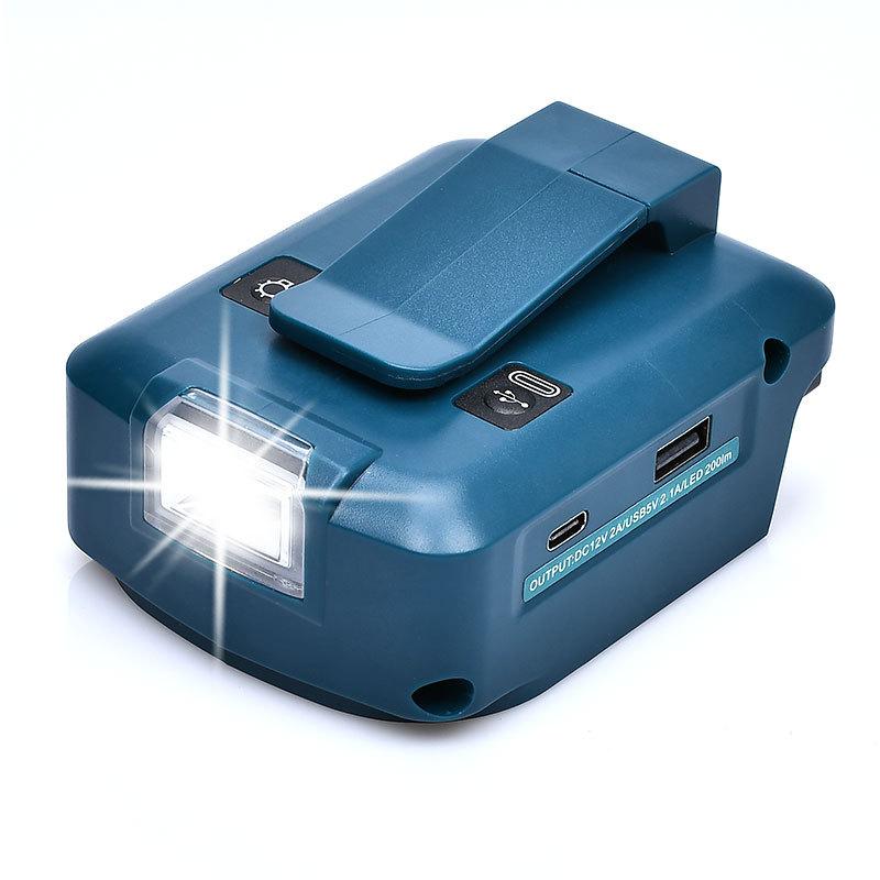 1 Pcs For  14.4V 18V Li-Ion Battery Bl1430 Bl1830 Adapter Led Light Working Lamp Usb Mobile Phone Charger
