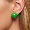 Ins Exaggerated Big Round Stud Earrings For Women French Retro Colorful Maillard Resin Earrings Fashion Party Jewelry Gifts New1