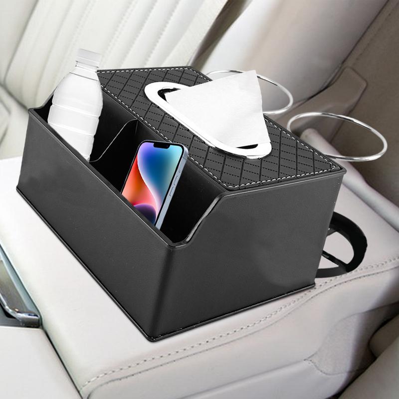 Auto-Armlehnen-Organizer, Auto-Armlehnen-Taschentuchhalter, Auto-Konsolen-Armlehnen-Organizer, Sitzzubehör für die meisten Fahrzeuge und LKWs