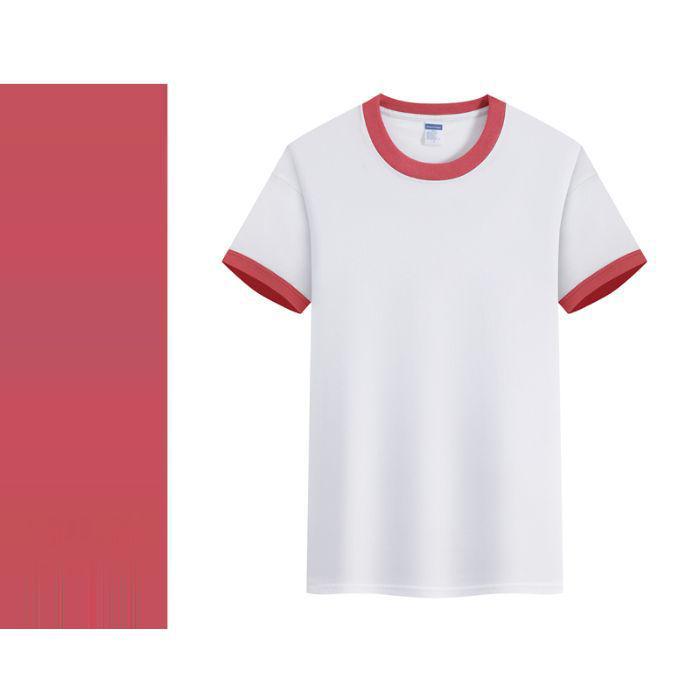 Summer Kids' Cotton Crew Neck Short Sleeve T-shirt with Custom Logo - Lightweight Solid Color Uniform Base Layer