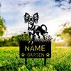Custom Russian Toy Dog Metal Memorial Garden Stake Personalized Grave Marker Name Sign Remembrance Gift