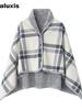 Multifunctional Shawl Blanket: Thickened Poncho for Office Napping, Leg Covering, Sofa Throw