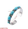 Retro Türkis Boho Armband: Ethno-Stil, 925 versilbert, Naturstein, trendiger Damenschmuck