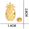 Golden Pineapple Cartoon Enamel Pins Creative Brooch Lapel Pin Badge Cute Metal Brooch Pins Accessories Decoration for Girls Boys Women Clothes
