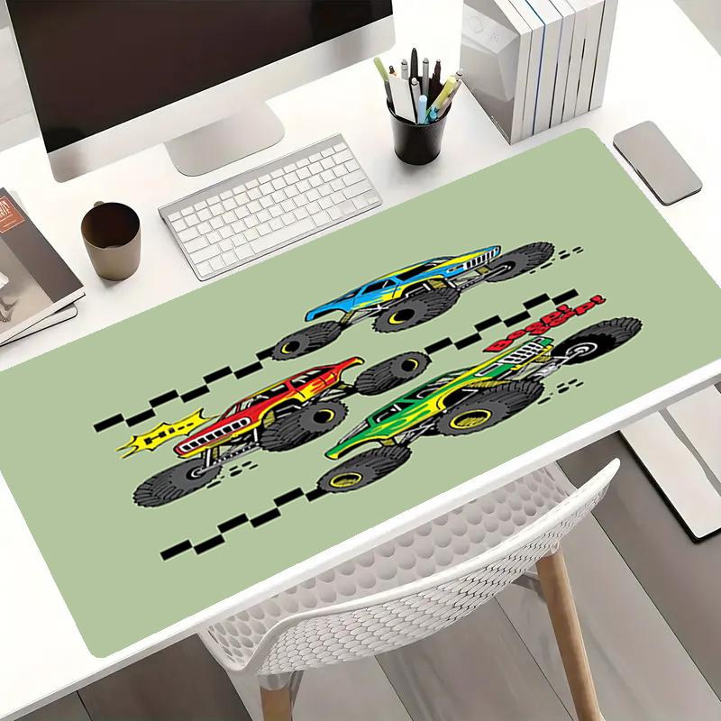 Tappetino Mouse Tema Camion, Base in Gomma Antiscivolo, Multifunzionale per Ufficio e Casa, Perfetto per la Personalizzazione dello Spazio di Lavoro.