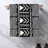 Black and White African Bogolan Tribal Pattern Soft Face Towel Quick Dry Pool Bath Cotton Towels Absorbent Quick