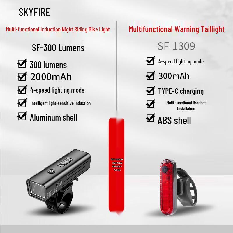 

SkyFire Smart Bike Light Combo