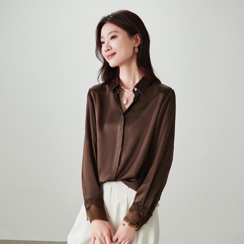SOFSIL Women's French Style Silk Long Sleeve Shirt