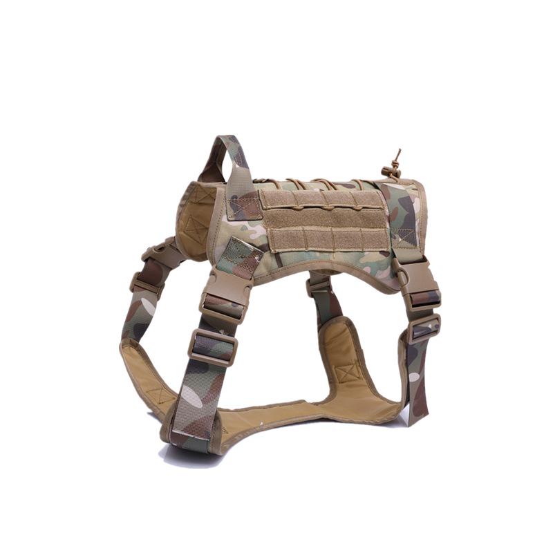 Adjustable Tactical Dog Vest & Leash Set - Anti-Shock for Large Dogs