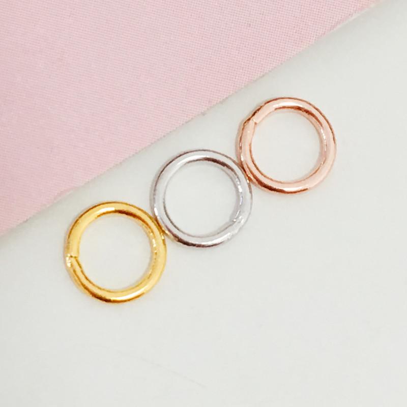 Conector inel deschis placat cu aur de 18k din argint sterling pentru bijuterii DIY