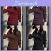 Womens Autumn Winter Basic T Shirt With Thickened Fleece Fabric For Casual Wear