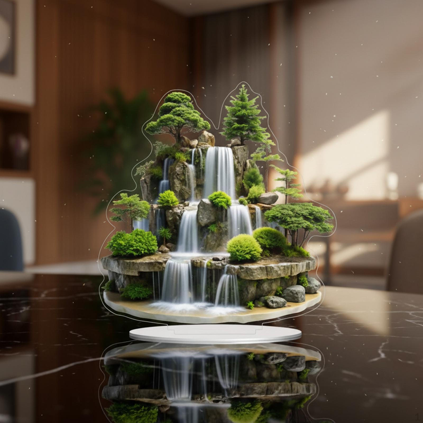 

2D Настольный Водный Декор Поделки Украшение для Полки Спальни Офиса