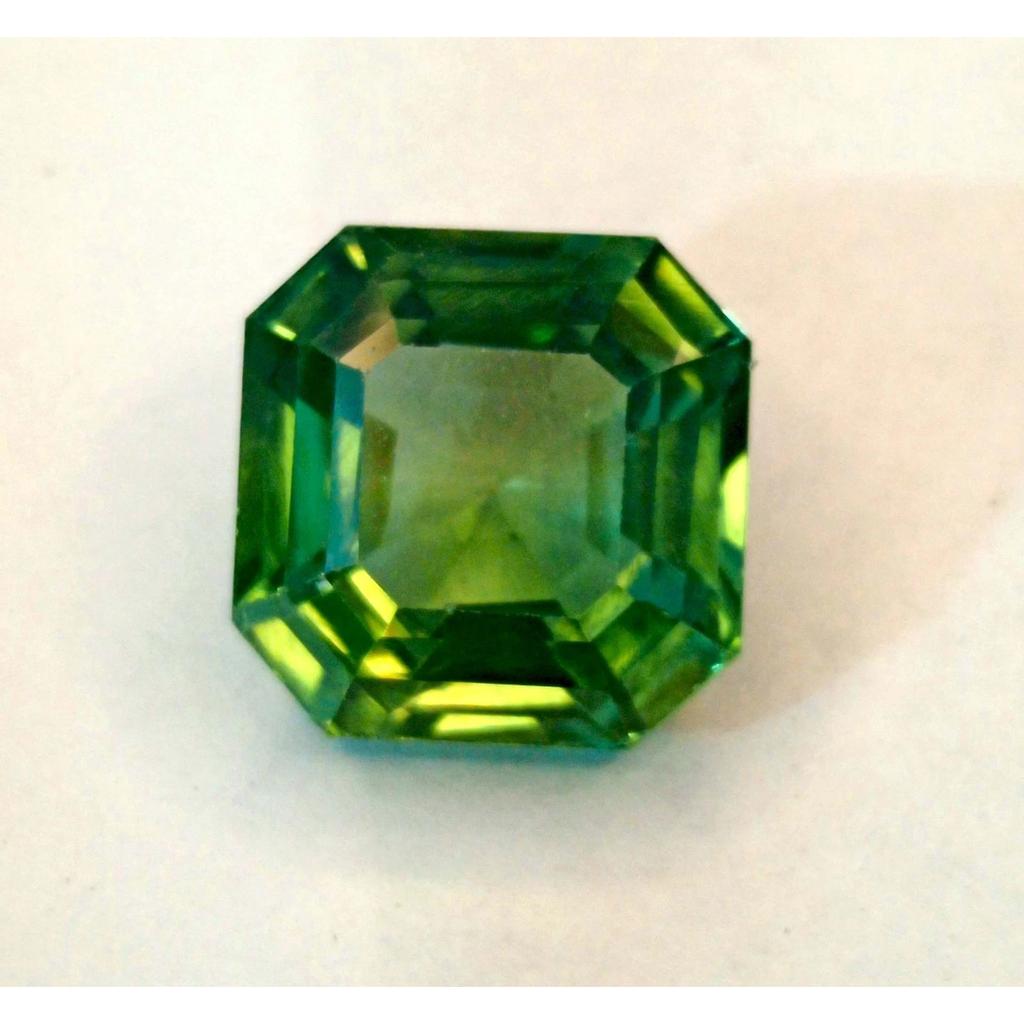 Asscher Cut Natural Green Sapphire 15-17 Ct Fabulous Certified Loose Gemstone