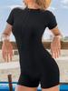 Costume da bagno intero nero snellente da donna con cerniera - Asciugatura rapida Protezione solare, Stile europeo e americano 2026.