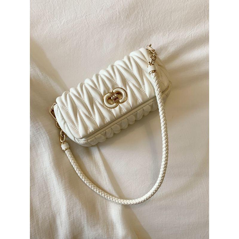 

South Style Chio2nd Jinmei Skirt Square Pouch Girls Exquisite MiuMiu Bag Shoulder Underarm Bag Messenger Bag Beige