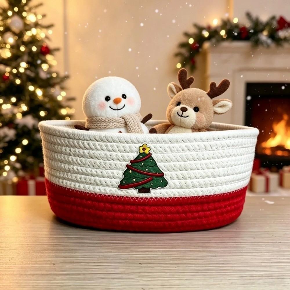 Cotton Rope Hand Woven Storage Basket Cute Small Item Storage Basket Candy Storage Baskets Bedroom