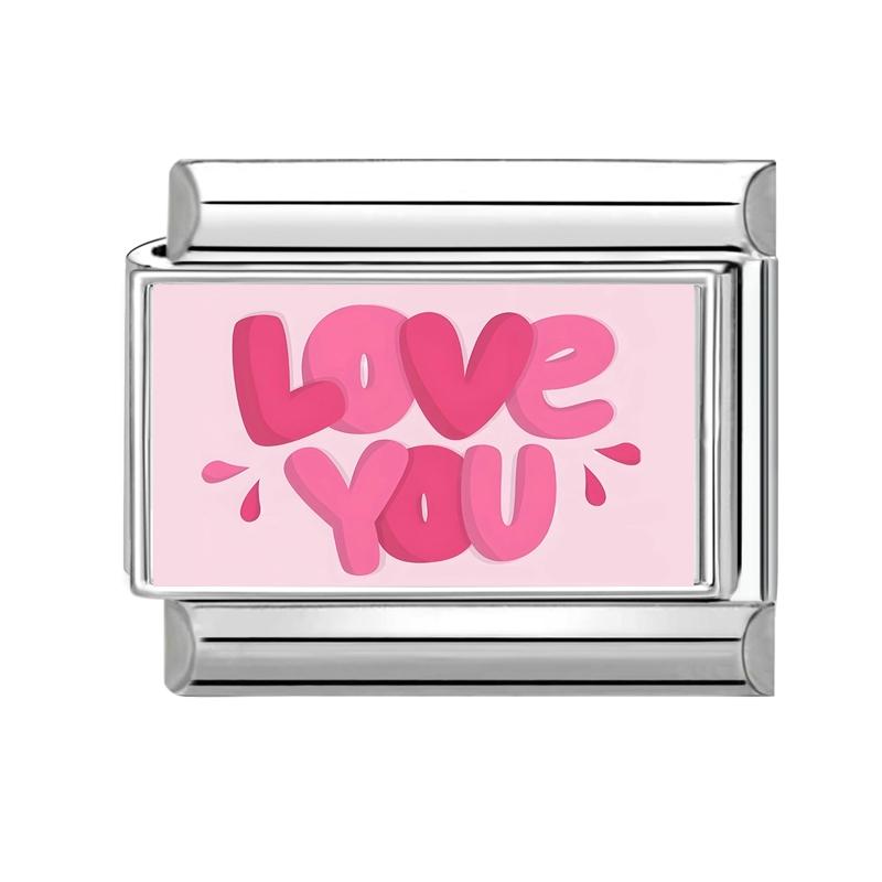 

Y2K Sweet Heart Ball Tulip Butterfly Cherry Italian Charm Links Fit 9mm Stainless Steel Bracelet Women Men DIY Making Jewelry