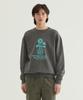 Flower Graphic Sweatshirt Charcoal