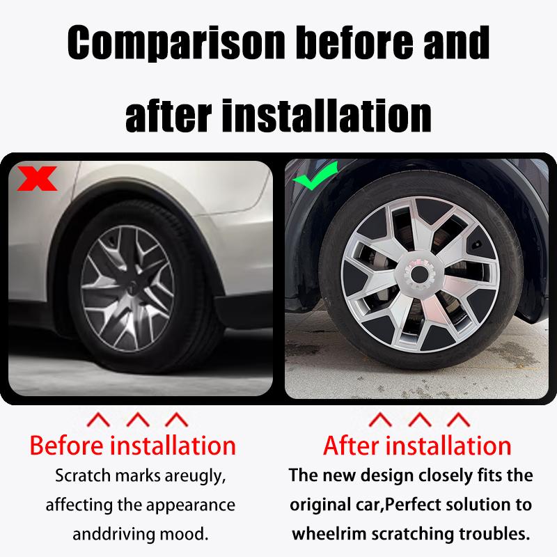 For Tesla New Model YL Launch 2026 4PCS Hub Cap Car Replacement Wheel Cap 19Inch Performance Automobile Hubcap Cover Accessories