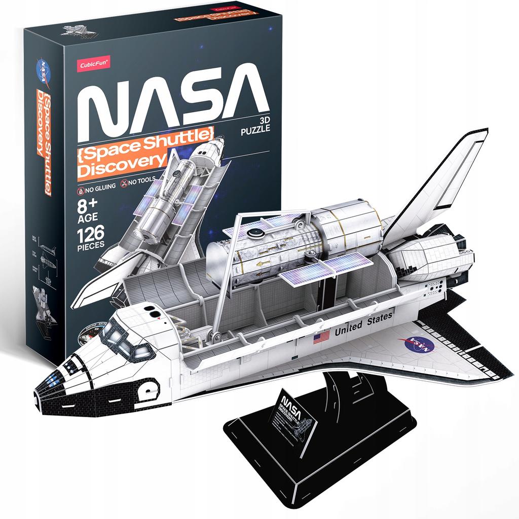 Puzzle 3d przestrzenne cubic fun nasa space shuttle discovery 126 elementów