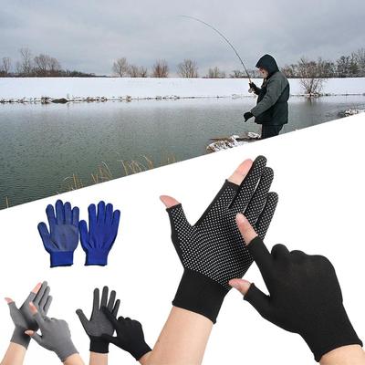 1 Pair Summer Anti-slip Cut Fishing Gloves Breathable Cycling Pesca Accessories Parts Fishing Hunting Portable Fitness Outd J7Y5