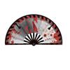 27/33cm Folding Hand Large Disco Fan Popping Clack Handheld Light Up Fans Large Clacking UV Glow Fans Performance Wedding Party