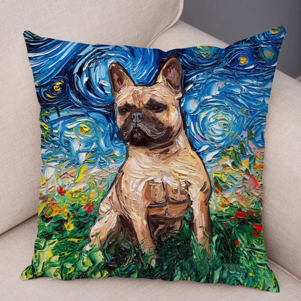 

Декор дома Звезда Подушка Чехол Декоративная Масляная Живопись Мультяшное Животное Наволочка Подушка для Дивана funda de almohada 16x16Inch