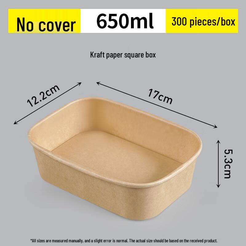 Kraft Paper Square Salad Bowls