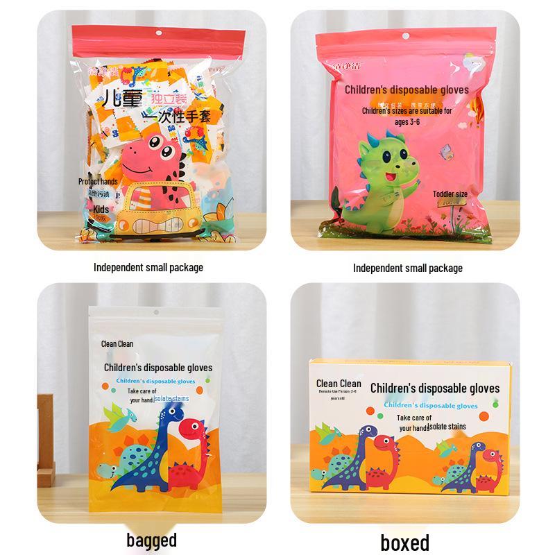 Children's Disposable Food-Grade PE Gloves for Crafts & Painting