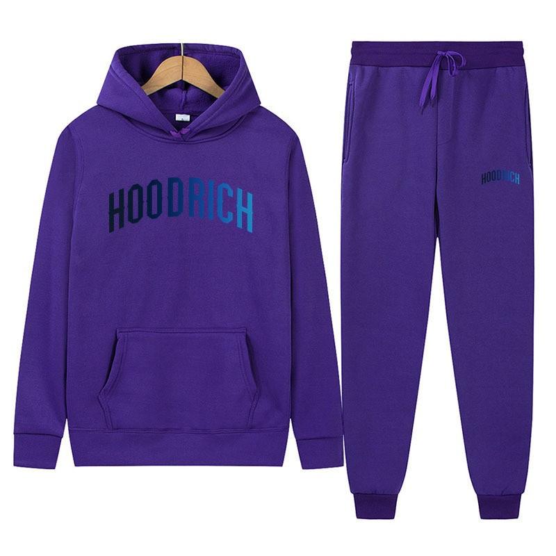 Completo Sportivo da Uomo con Cappuccio Misto Cotone Tuta Manica Lunga Pantaloni Outfit Casual 2025