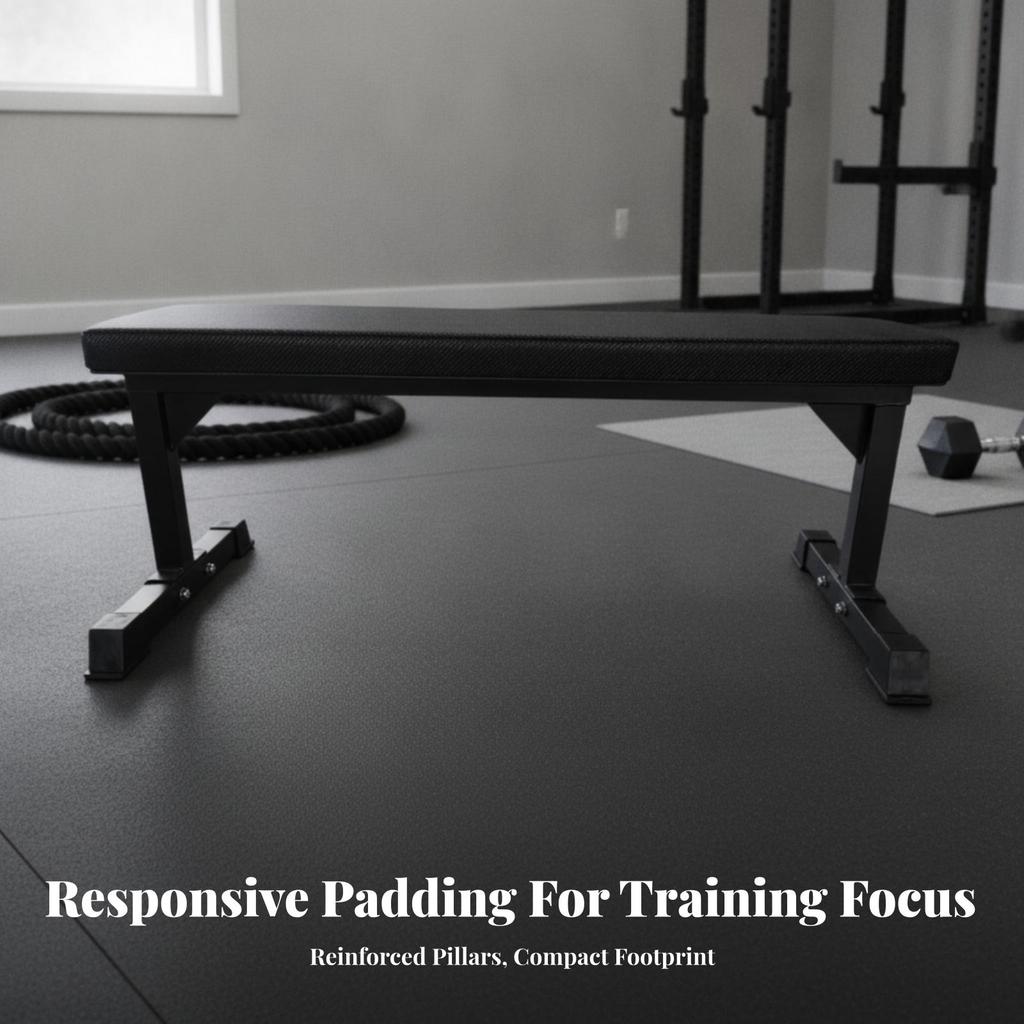 Flat Weight Bench Stable Fitness Equipment Easy to Clean for Home Gym