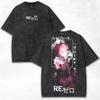 2026 Hot Sale Re ZERO Ram Anime T-shirt for Men Women Clothing Trendy Gothic Y2k Washed Oversized T Shirt Summer Short Sleeve Cotton Tees Tops