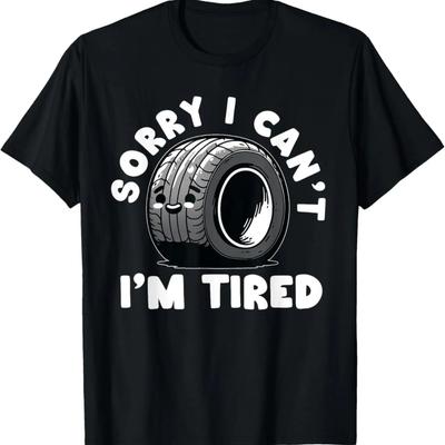 Lustiger Mechaniker Reifenreparatur Autoreparatur Faule Leute Reifenpanne T-Shirt