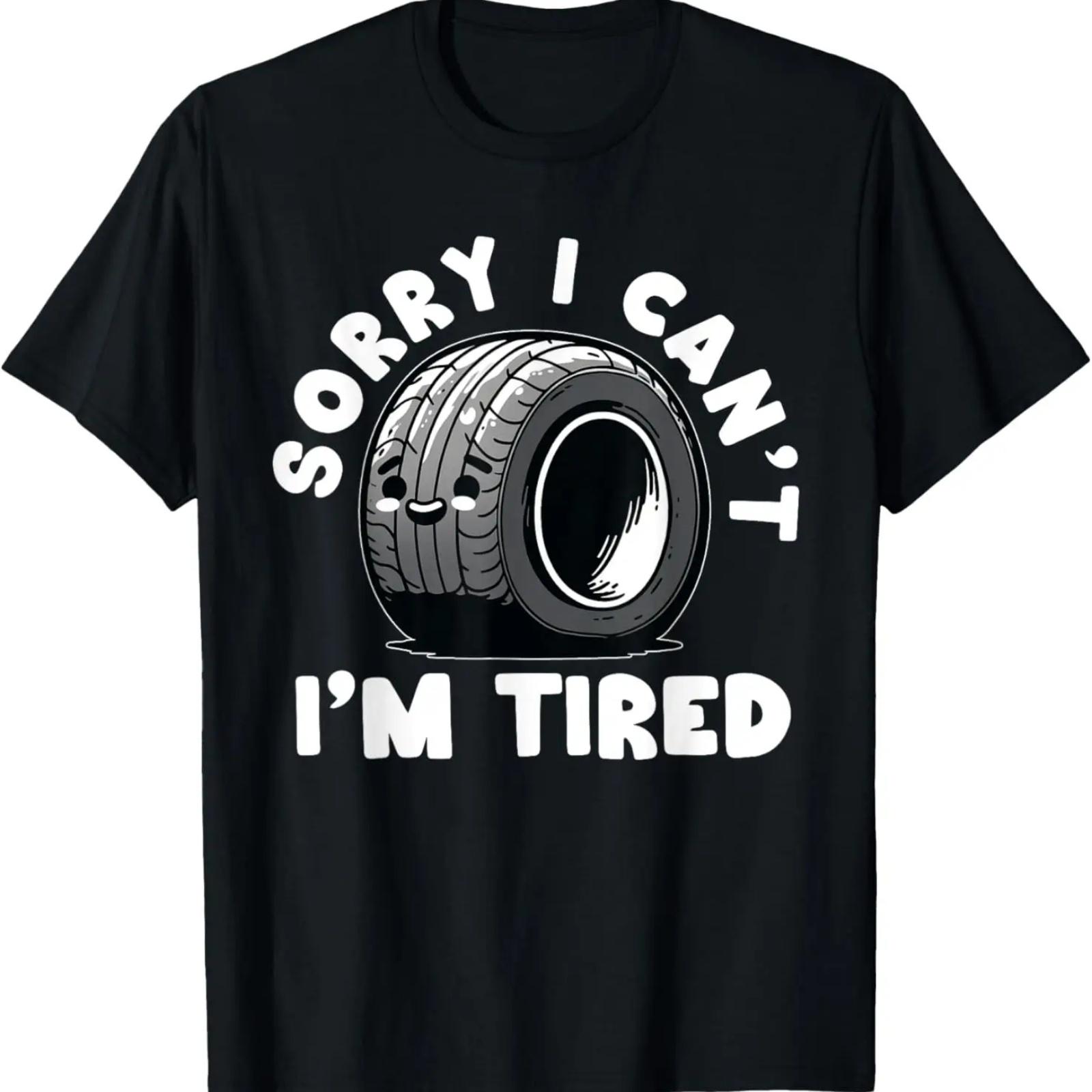 

Смешная футболка для механика, ремонт шин, ремонт автомобилей, для ленивых людей, прокол шины XXXXXL чёрный