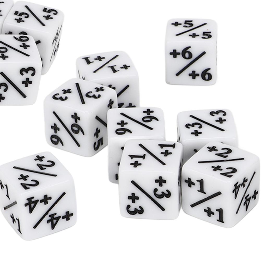 20pcs Dice Set Puzzle Fun 6 Sided Number Acrylic Dice for Gaming Preschool Education