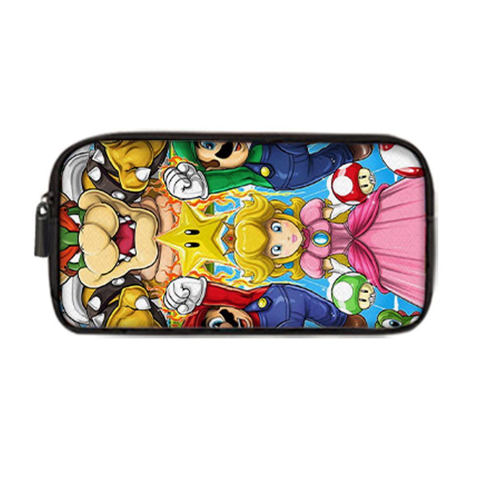 Cartoon Schoolbag Mario Backpack Satchel Pencil Case Three-Piece Set Mario Backpack
